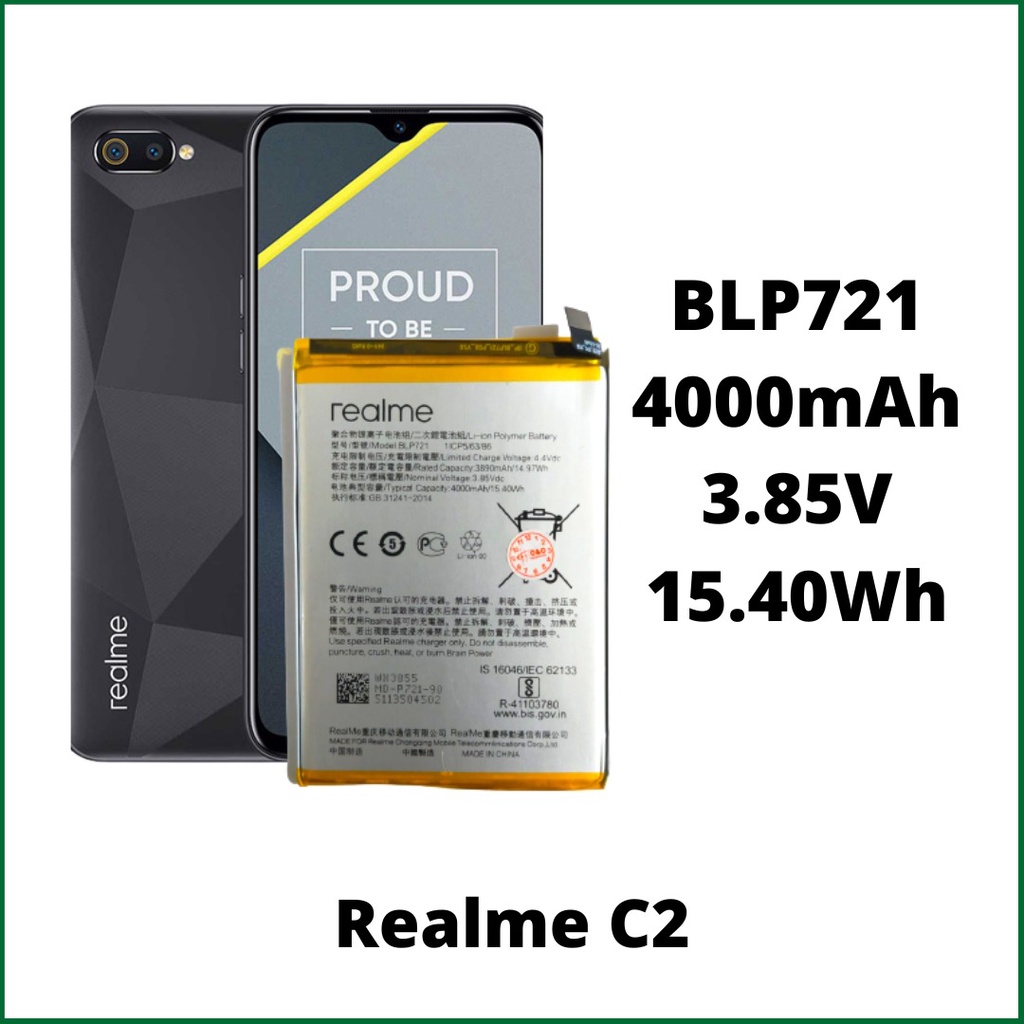 (NC) Batre Baterai Battery Original Oppo BLP721 Realme C2