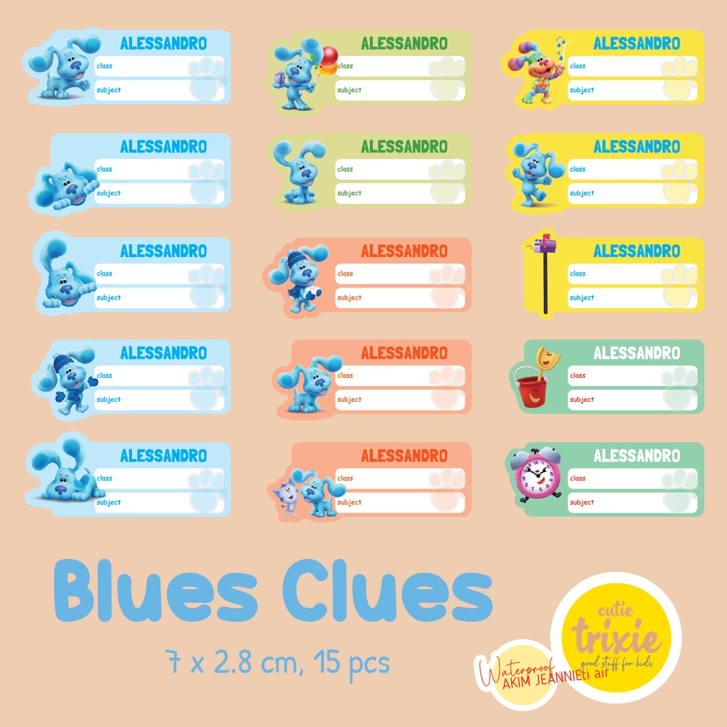 

STICKER LABEL BUKU MATA PELAJARAN / MAPEL ANAK BLUES CLUES