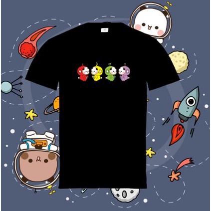 T-SHIRT Kaos Stiker Whatsapp- TELETUBIES panda gemoy -  Kaos Pria Wanita Unisex Couple OVERSIZE