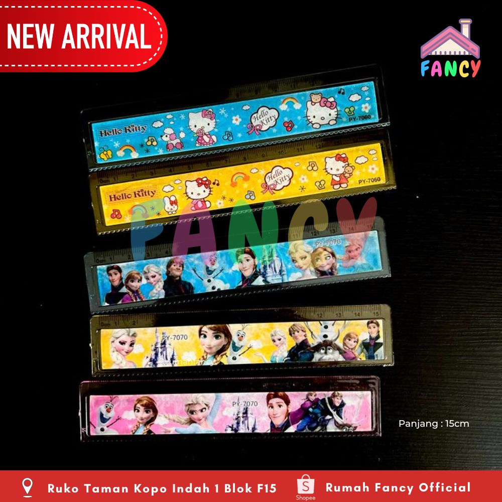 

Penggaris star Anak Fancy Panjang 15cm/ 18cm/ 20cm Motif Animal Frozen Jerapah Bear Lucu Penggaris