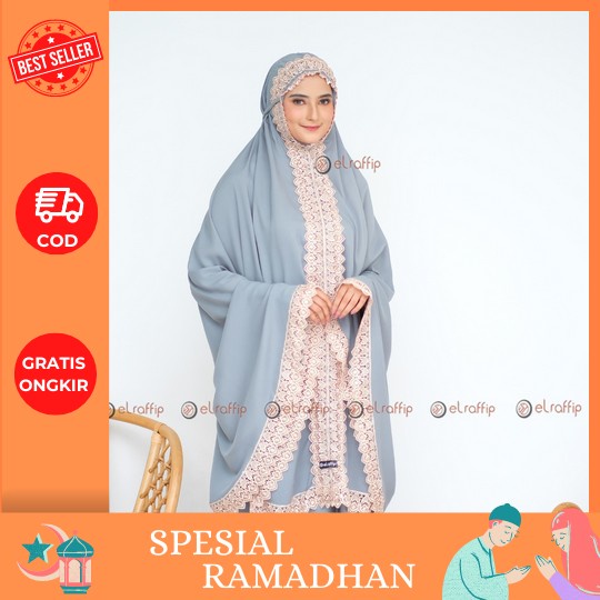 Mukena Dewasa Rayon Travelling 2In1 Motif Aruna A0J0 Renda Elegant Sutra Terbaru 2023 Terbaru 2022 J