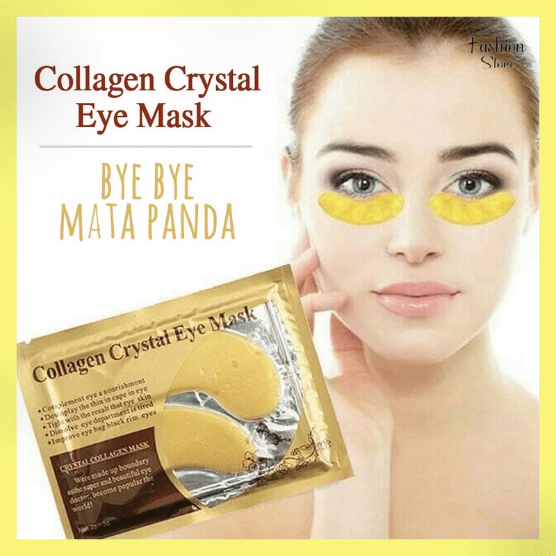 FS-1 PASANG Masker Mata COLLAGEN CRYSTAL GOLD EYE BAG MASK EYEMASK Kantong Black Panda Anti Aging Wrinkle Emas