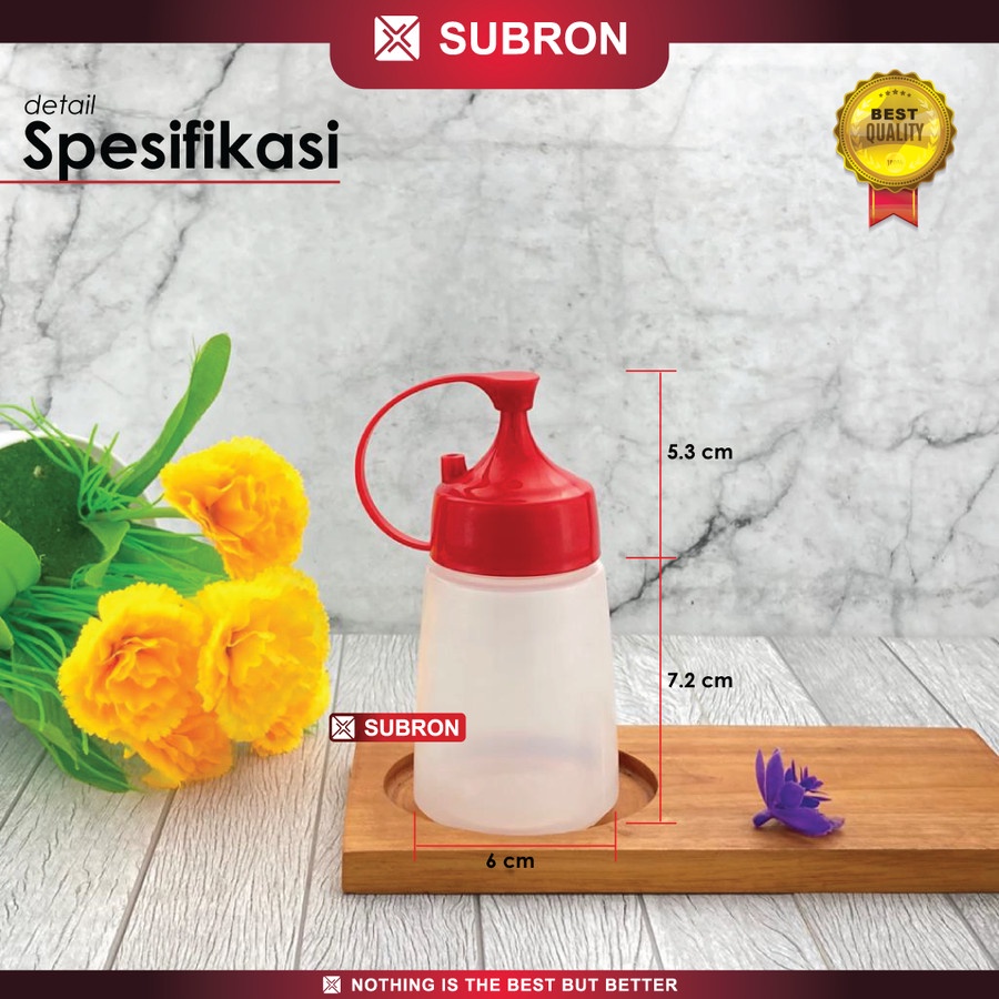 Botol Saus / kecap 180ml Plastik - SUBRON 6OZ