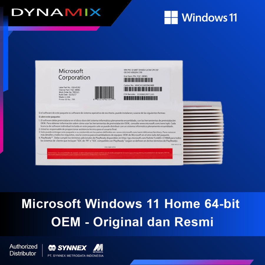 Microsoft Windows 11 Home 64-bit OEM - ORIGINAL ASLI dan RESMI | Win11 Home