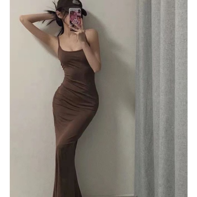 Long Slip Stretchy Dress 1502 (S-XL)