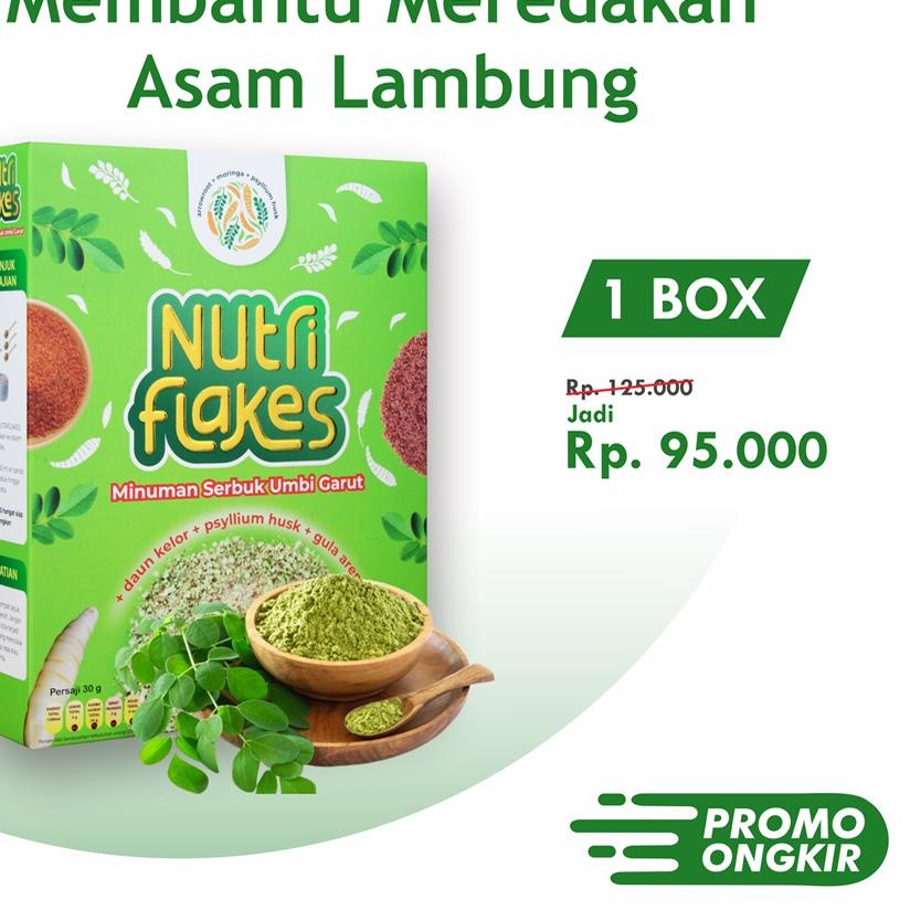 

Ramadhan Offer✔️-NUTRIFLAKES Sereal Umbi Garut Membantu Meredakan Asam Lambung Paket 1 Box