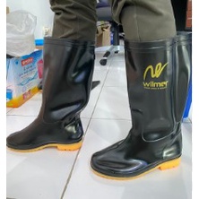 Sepatu Boot Tinggi Vipper HITAM APD Kontruksi Proyek Perkebunan Sawit - 40