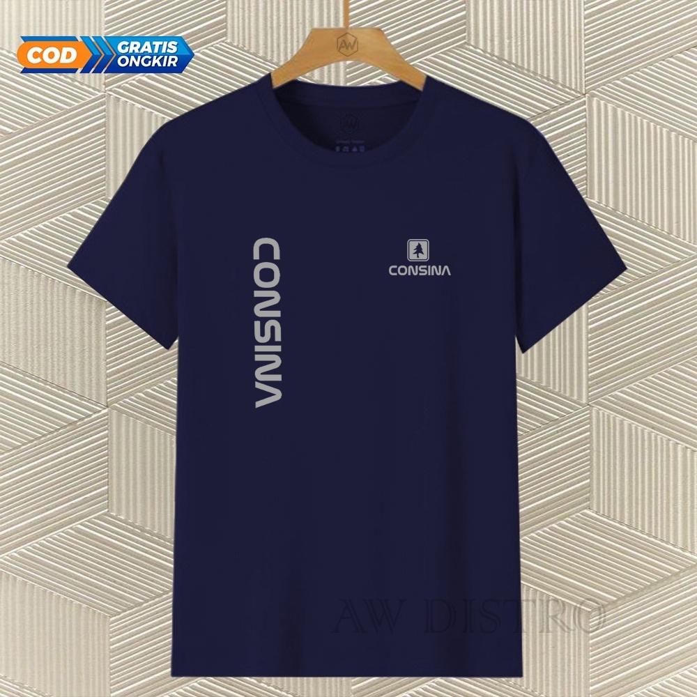 COD Baju Kaos Distro Csn Kirka Text Silver Premium Quality Lengan Pendek