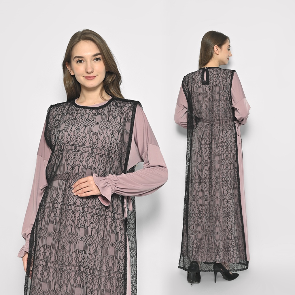 Chantilly Lace Maxi Dress (Gamis Hamil &amp; Menyusui)