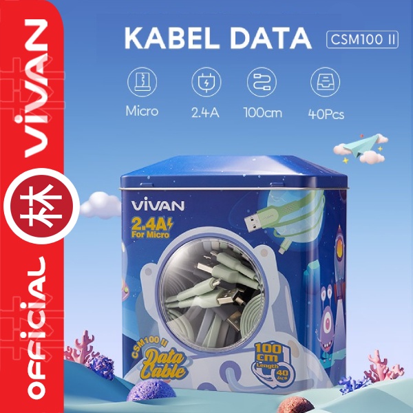 Vivan CSM100 II Micro USB 100cm Kabel Data Cable New CSM100S CSM100 40 Pcs