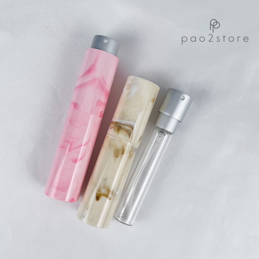 Botol Parfum Twist and Spray 10ml MARBLE Edition - Refillable Mini Travel Size Perfume Decant