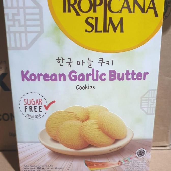 

Korean Garlic Butter Tropicana Slim Cookies 100 Gr Sugar Free Biskuit