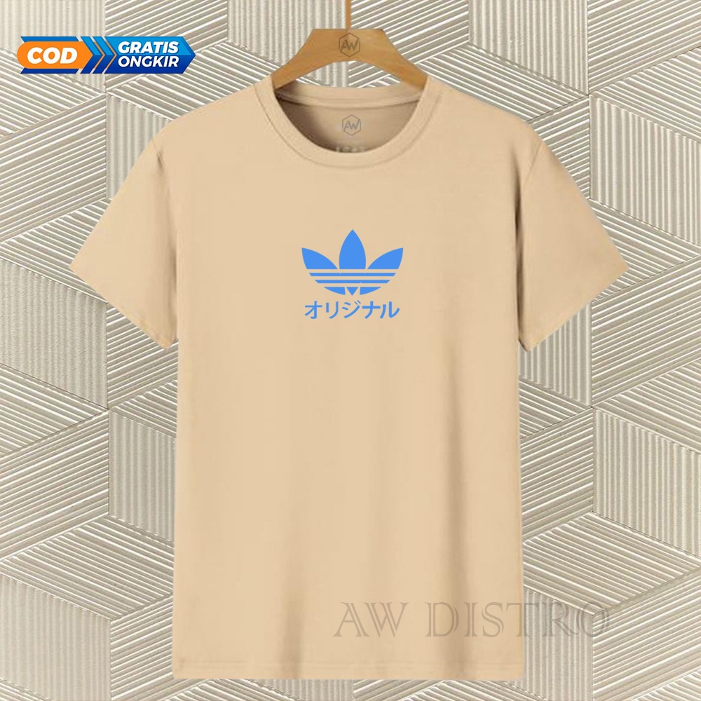 COD Baju Kaos Distro ADDS JAPAN Teks SkyyBlue Premium Quality Lengan Pendek