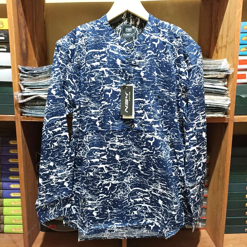 Kemko N54 Lengan Panjang Kemeja Koko Pria Dewasa Size M - XL