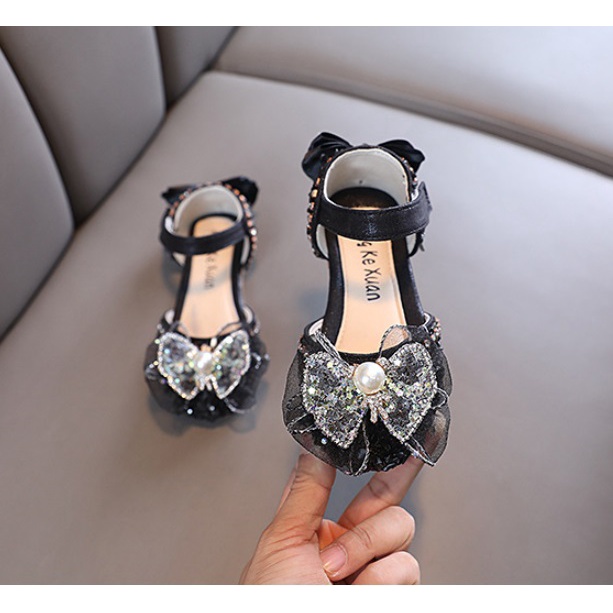 SEPATU ANAK IMPORT SEPATU PESTA SEPATU BLING MUTIARA new design ANAK 21-36 - D30