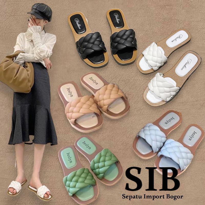 Sandal Flat Jelly Mirella Part 2 Import Karet 2131 / Sandal Slip-On CuteBear H08 Sendal Rumah/Kamar Mandi Slipper Strap Comfy Cewek