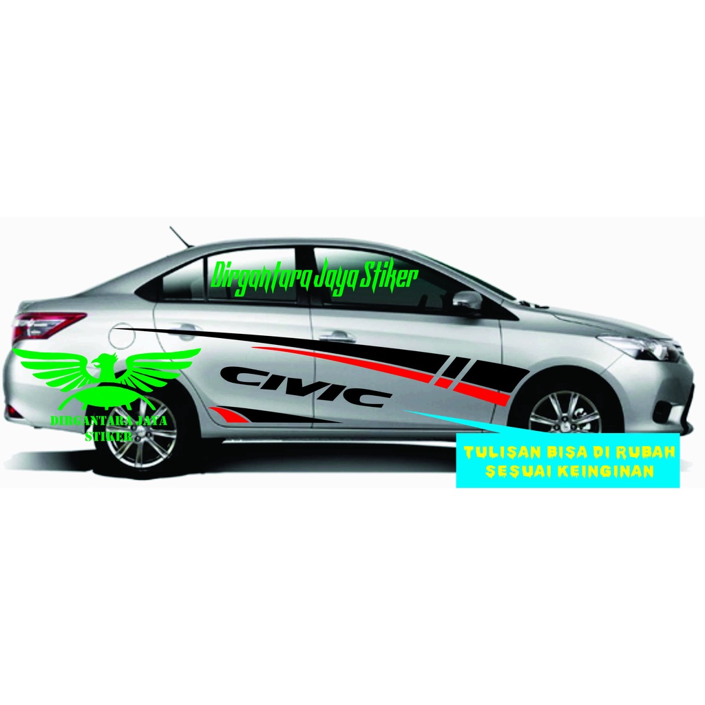 STIKER MOBIL SEDAN STICKER MOBIL SEDAN CIVIC STIKER MOBIL SEDAN CIOS COROLLA BALENO DLL STICKER MOBI