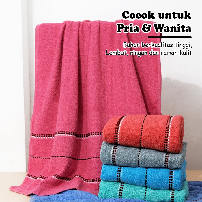 Handuk Mandi Jumbo Dewasa Ukuran 70x140cm Bahan Katun Terbaru Perlengkapan Mandi Import - H12-K - 88_Blanketstore