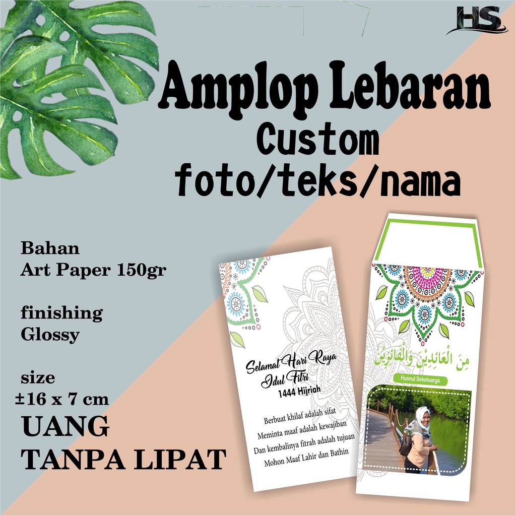 

Amplop Lebaran Tanpa Lipat (Bisa Reques Foto & Nama)