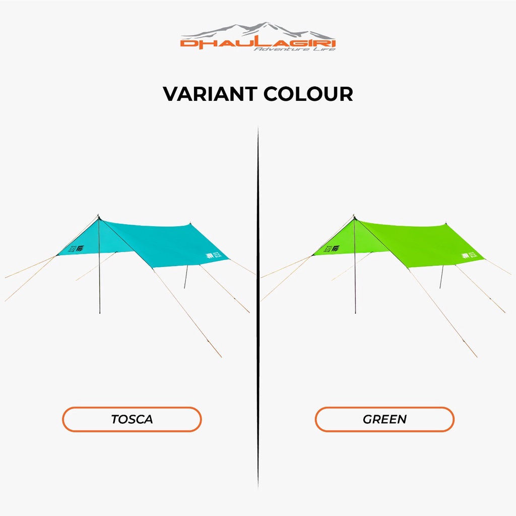 Flysheet Bivak 3x4 M Dhaulagiri Camping Waterproof Include Pasak Tali Atap Tenda Camping