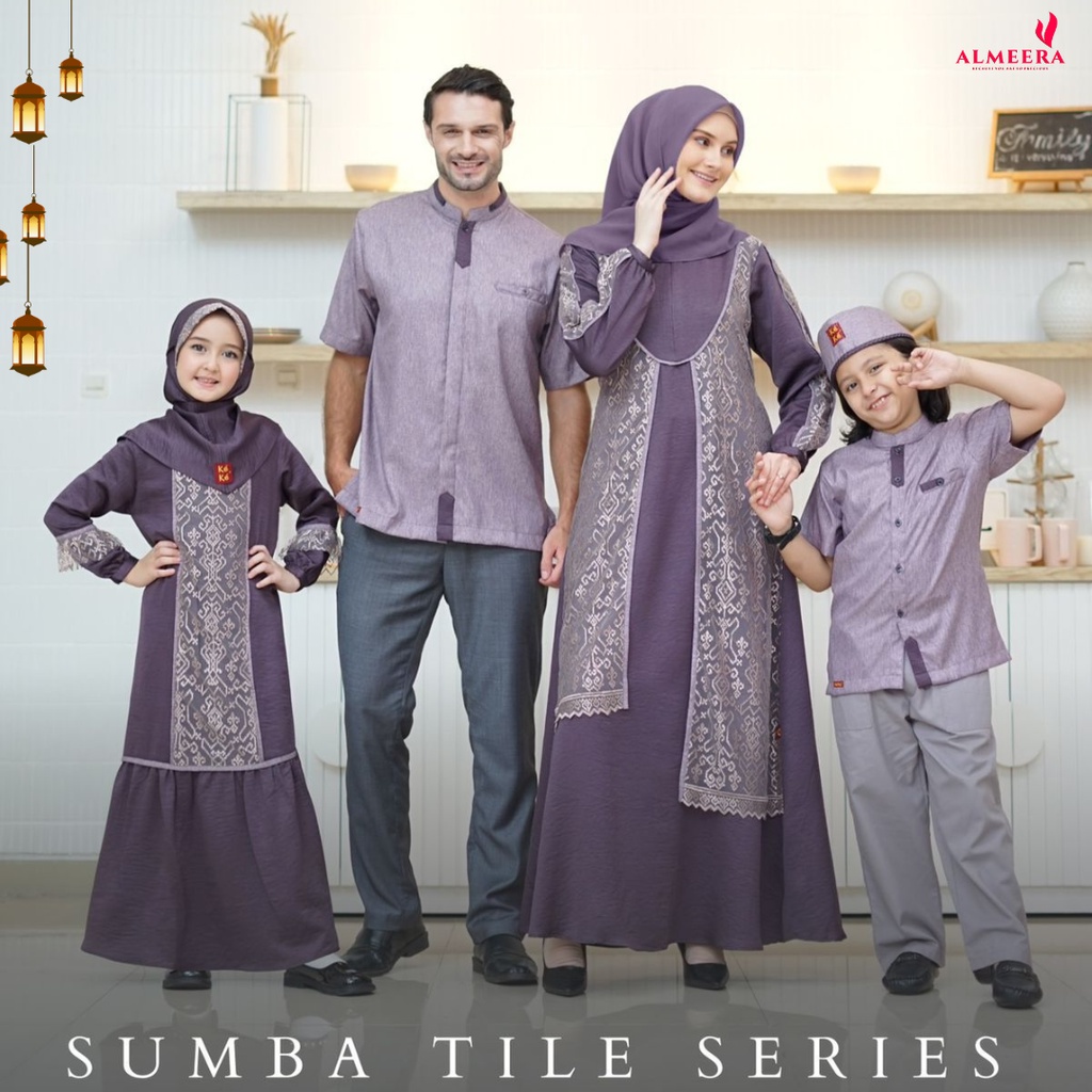 Sarimbit Keke Terbaru 2023 Sumba Series PLUM/Dress Muslim Kondangan/Baju Couple