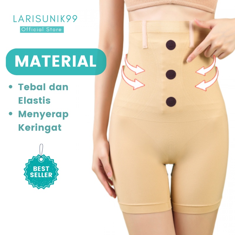 Korset Celana Wanita Korset Perut Bawahan Slimming Pengecil Perut Wanita Elastis Celana Korset Sepaha Kancing Magnet Jumbo Pembakar Lemak Pelangsing Pantat Paha Pengecil Pinggang Original Premium