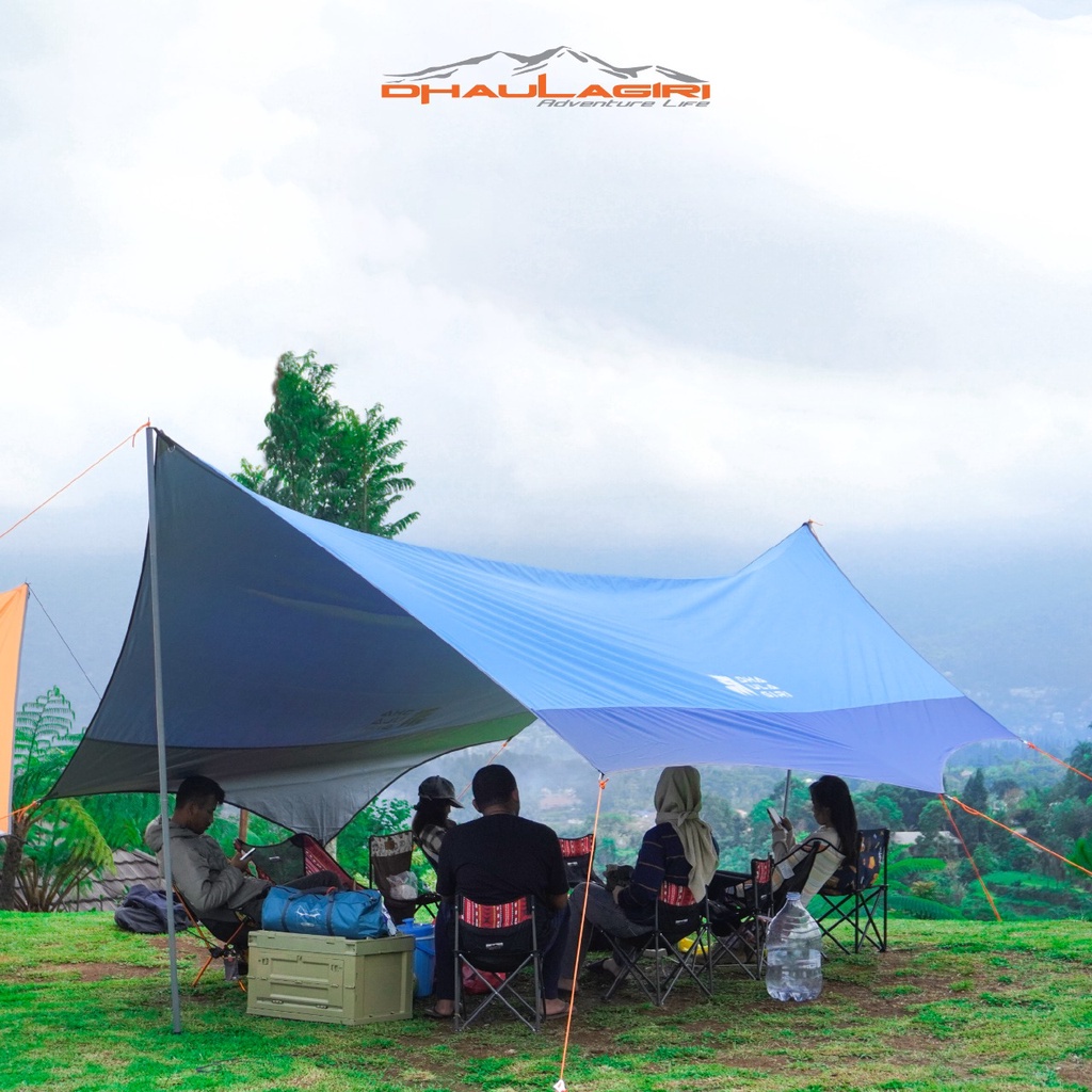 Flysheet Octagon Bivac Set Segi 8 Dhaulagiri Bivak Atap Tenda Camping Outdoor Free Tali Frame Pasak