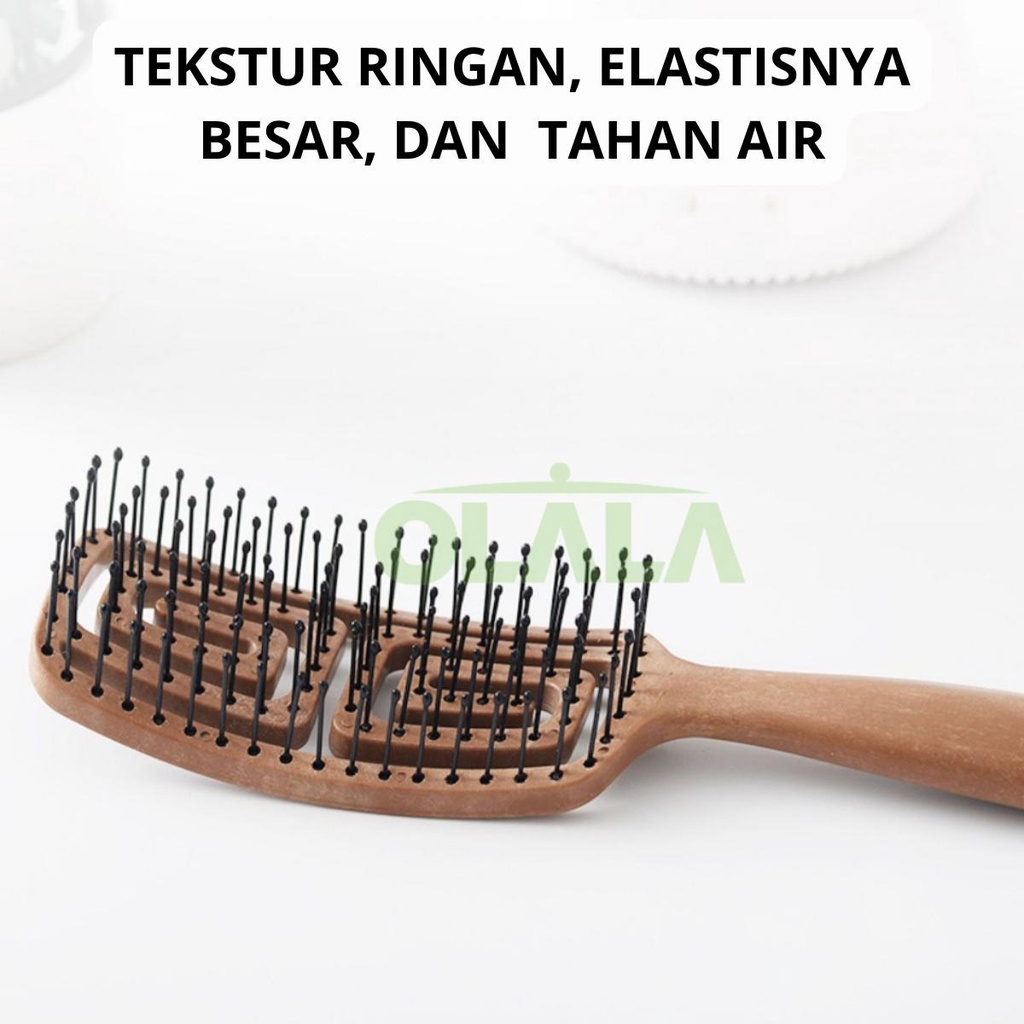 SISIR RAMBUT MOTIF GAGANG PETAK / OVAL SISIR RAMBUT ANTI KUSUT OLL-BTS1504 / OLL-BTS1505