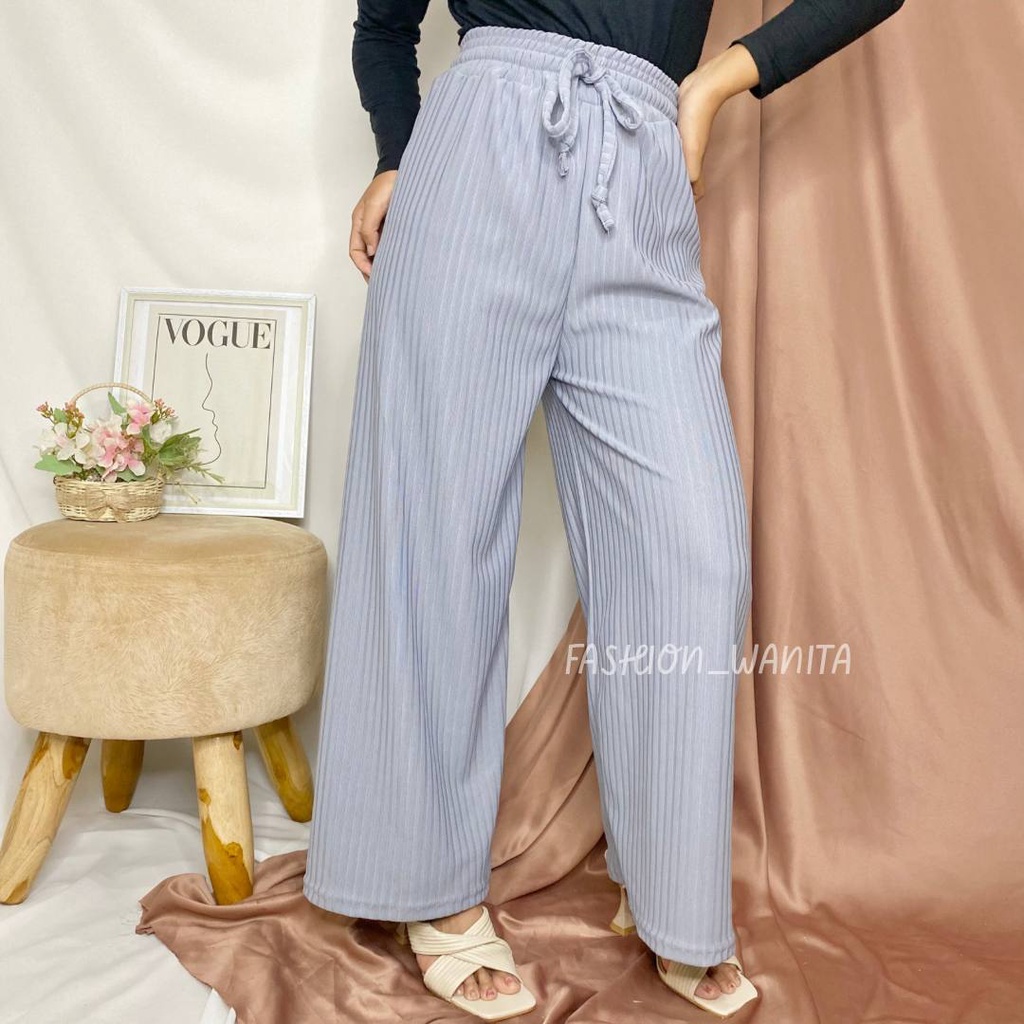 CELANA PANJANG WANITA BASIC KNITT PREMIUM/KULOT KNITT HIGHWAIST ALLSIZE