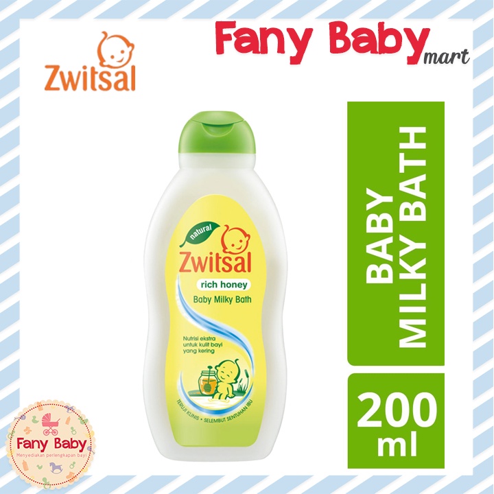 ZWITSAL BABY MILKY BATH NATURAL RICH HONEY 200ML