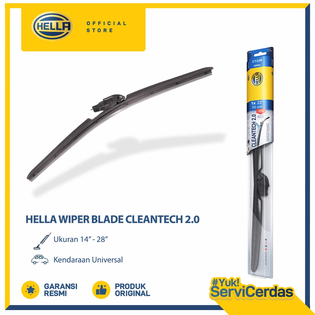 Wiper Mobil HELLA Blade Cleantech 2.0 (uk. 14"-28") per pcs