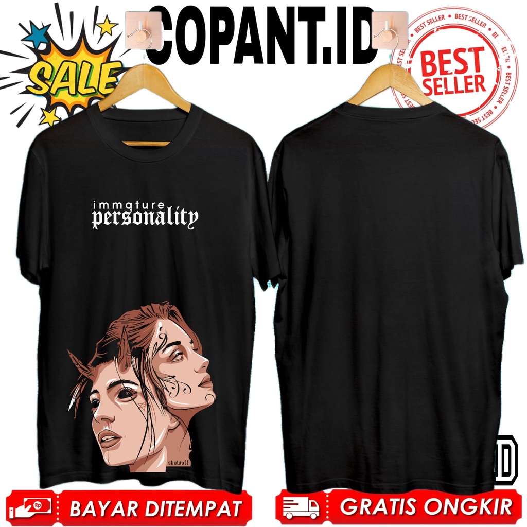 (COD) T-Shirt Kaos Personality Premium Combad 30s Kaos Gambar Wajah Bertato Kaos Bergambar Terbaru D