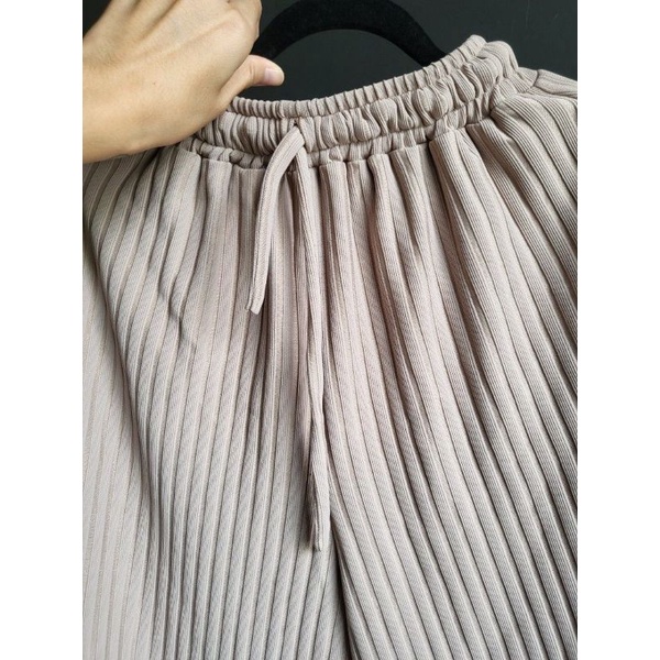 Hornet Knit Pant Tali Serut / Celana Kulot Highwaist