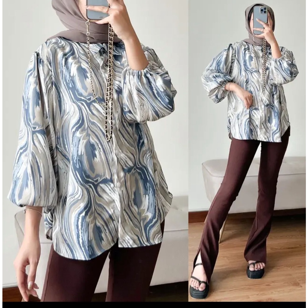 GFS GHALAXIE MARBLE BLOUSE