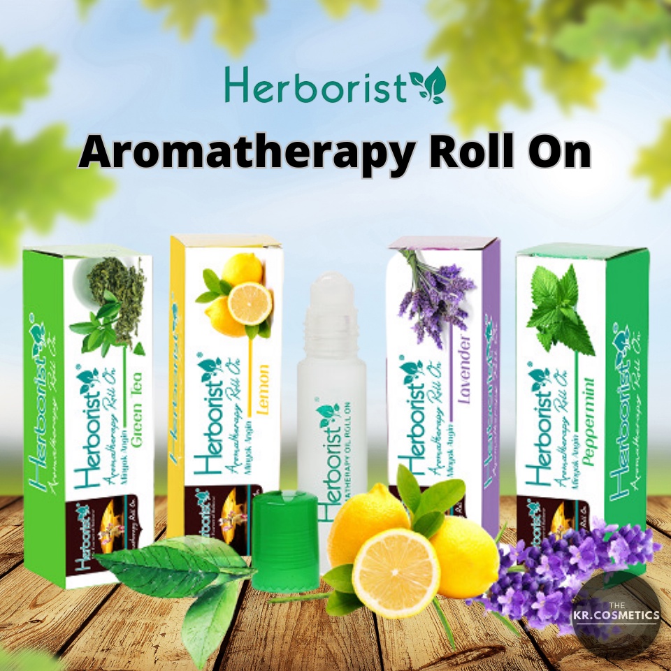 Herborist Aromatherapy Roll On 10ml | Lemon | Peppermint| Green Tea | Lavender | Herboris