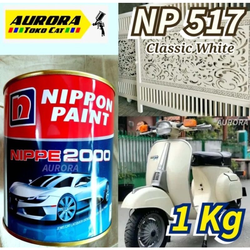 Cat Nippe 2000 Classic  White NP517 Putih Tulang 1 Kg Nippon Paint Clasik White