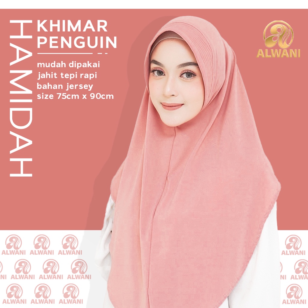 Khimar Hamidah Pet Penguin | Hijab Jersey | Khimar pinguin Pet Antem Premium