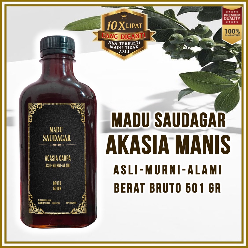 Saudagar Madu Asli Akasia Murni Alami Grade A+ Raw Honey Madu Hutan Jambi No Madu Baduy