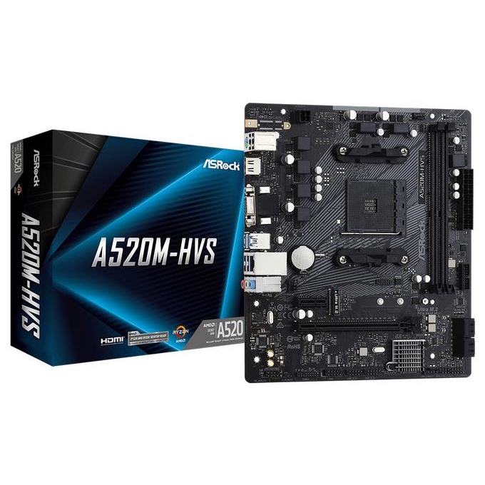 Motherboard Asrock A520M-HVS AMD AM4 / A520M