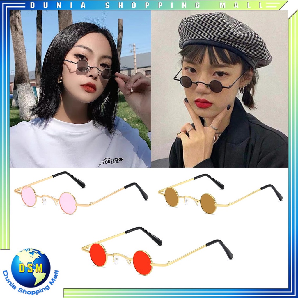 DSM Kacamata Wanita Bulat Kecil Fashion Korean Style 6639 Kaca Mata Simple Warna Warni Murah