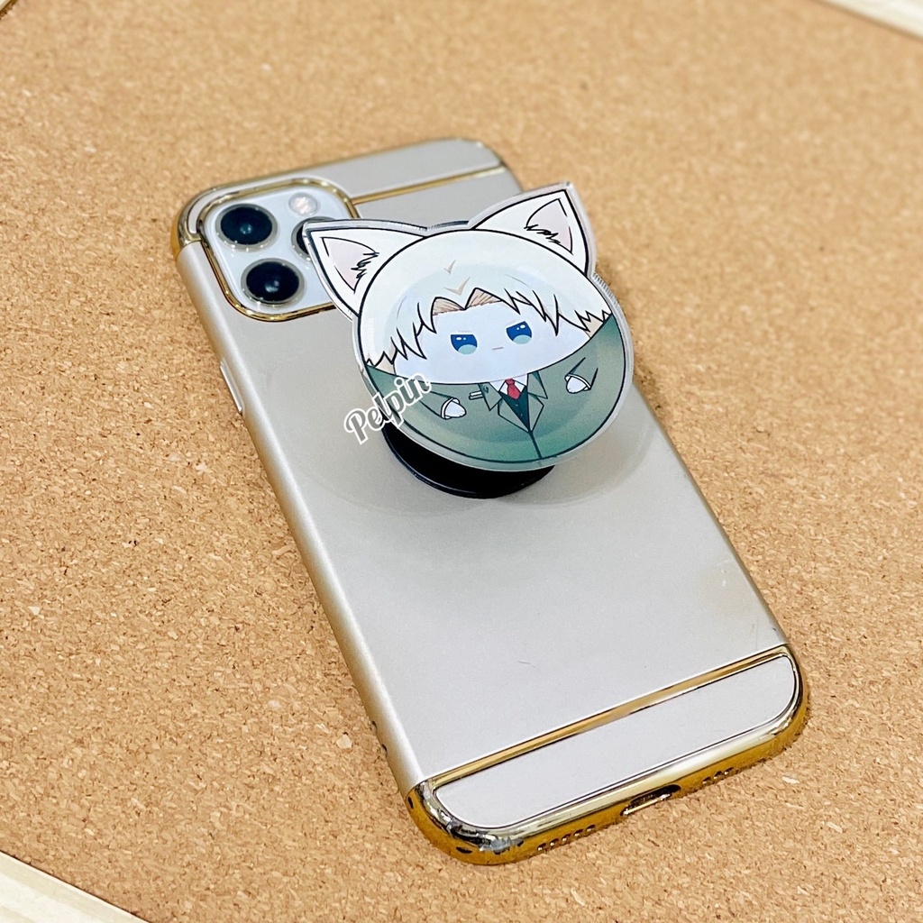 Pop socket griptok anime phone holder anime spy x family anya yor loid iring