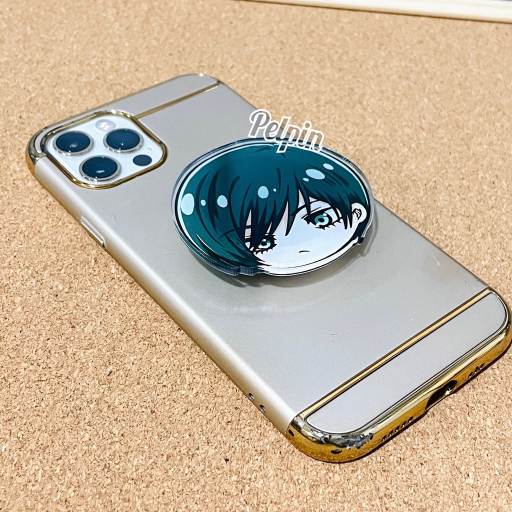 Pop socket griptok anime phone holder bluelock blue lock anime iring bachira nagi rin isagi chigiri reo