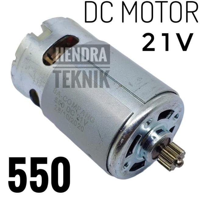 Rs-550 Dinamo Dc 21V Motor Dc Rs550 Gear Sparepart Bor Baterai Mikro