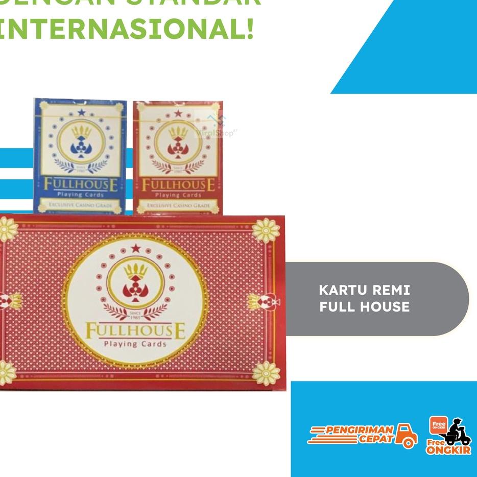 ⚡GROSIR⚡ Kartu Remi Full House - Licin, Glossy, Slick - Standar Internasional Kartu Remi Full House