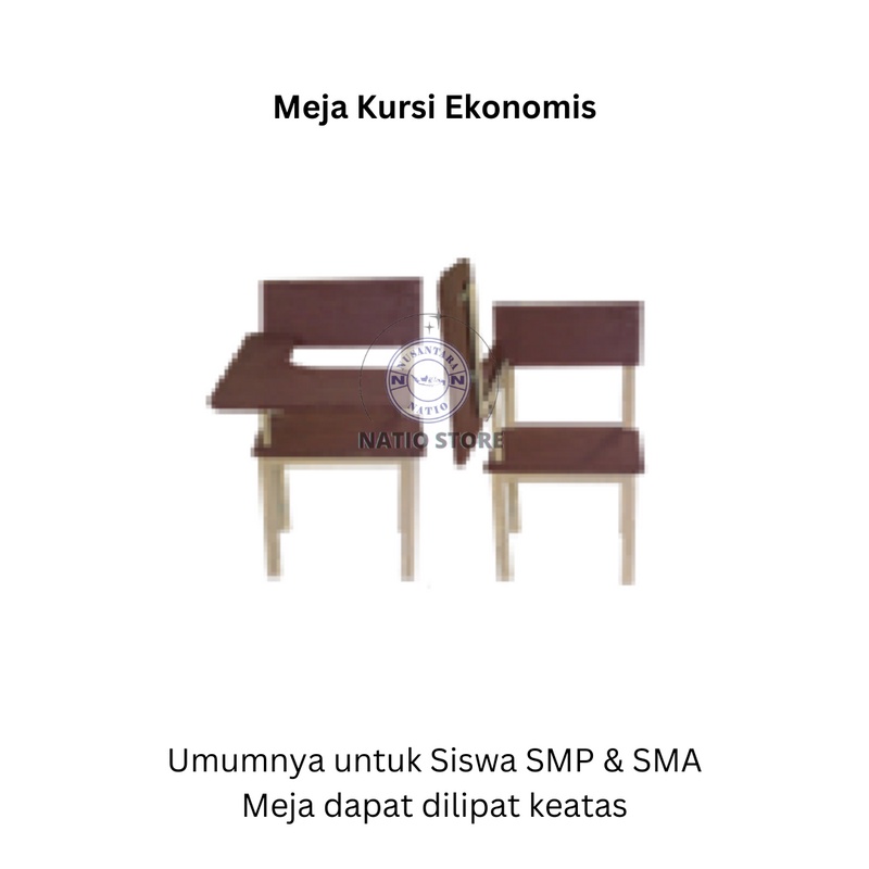 

30 Set Meja Kursi Lipat Ekonomis Siswa Sekolah SMP & SMA
