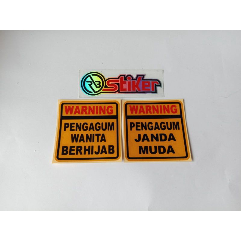 Sticker stiker warning lucu unik stiker motor
