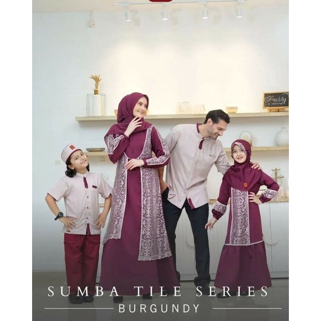 SARIMBIT KELUARGA KEKE 2023 SUMBA TILE SERIES BURGUNDY