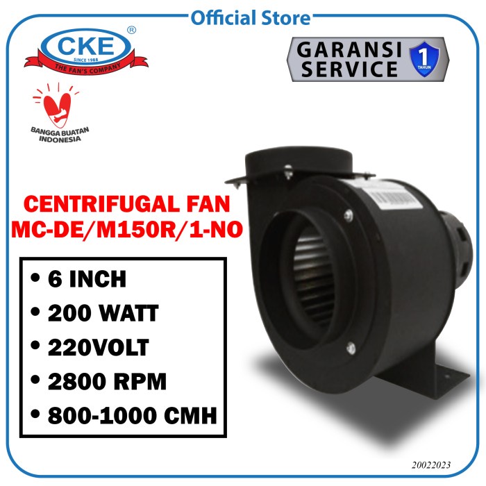 Blower Centrifugal Cke Mc-De/M150R/1-No 220V Blower Fan Keong Hisap Udara