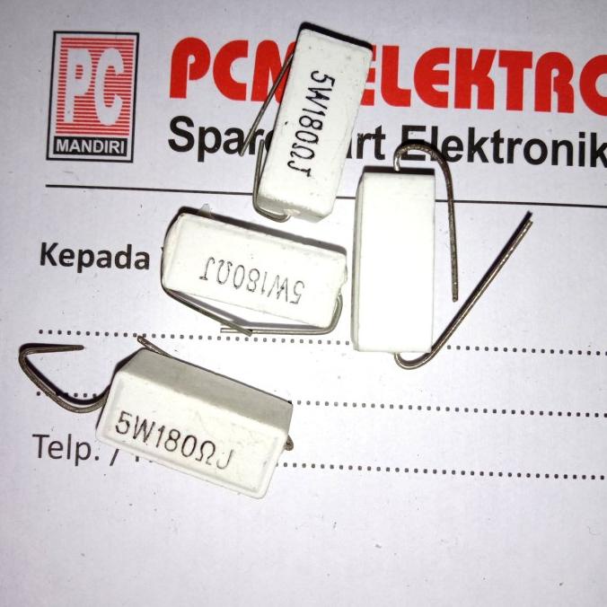 R 180 ohm 180R 180Ohm 5w 5watt 5 watt Resistor pcmelektrob9090 dijamin