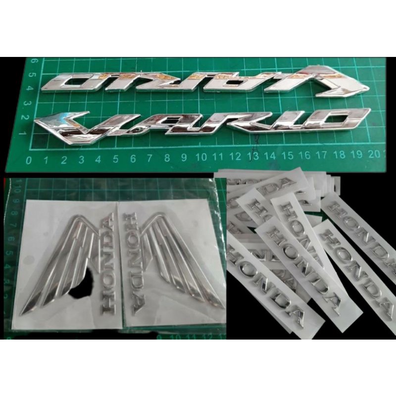 BISA COD /Emblem sayap honda depan vario 150 / Stiker Timbul / Emblem goal/crom Ori honda / Boddy sa